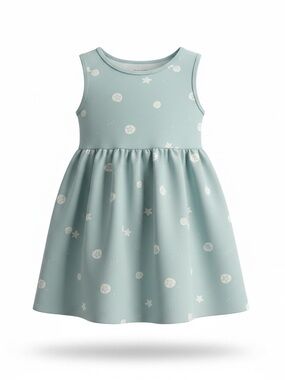 Carter's Light Aqua Star & Sand Dollar Print Sleeveless Dress
